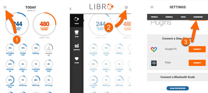 Using Bluetooth Scales with Libro