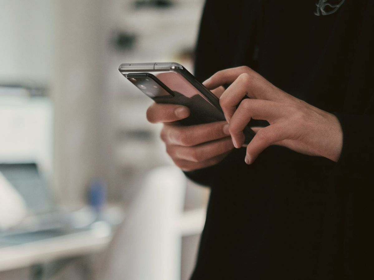 Customer using phone