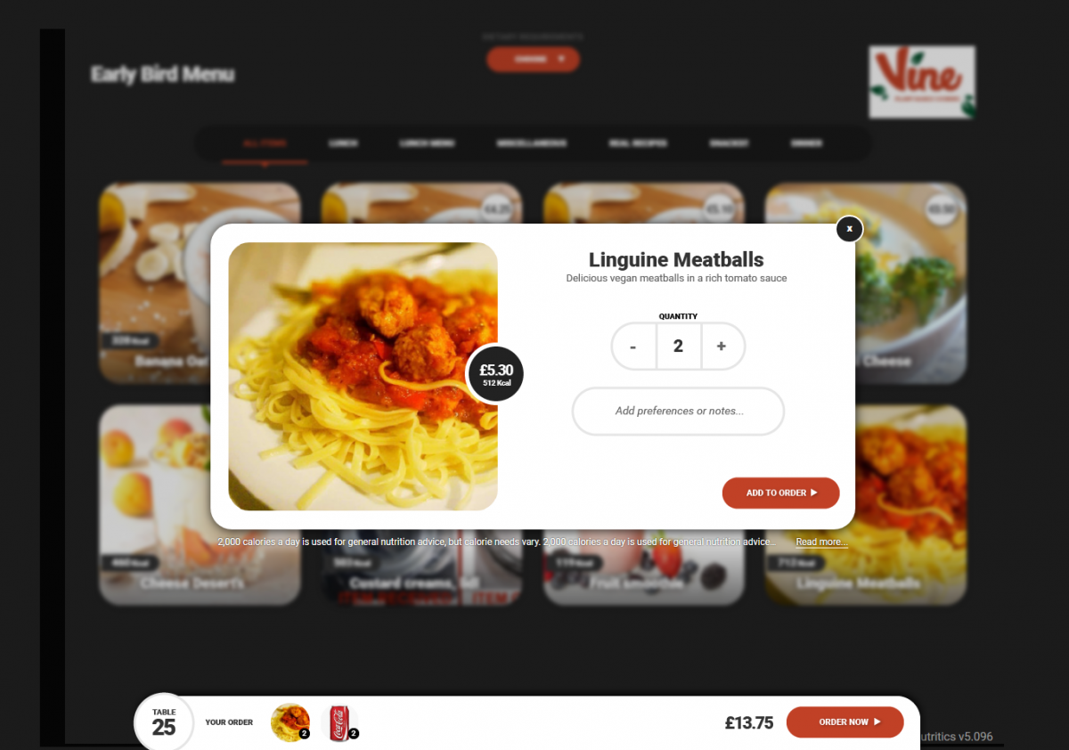 food ordering system