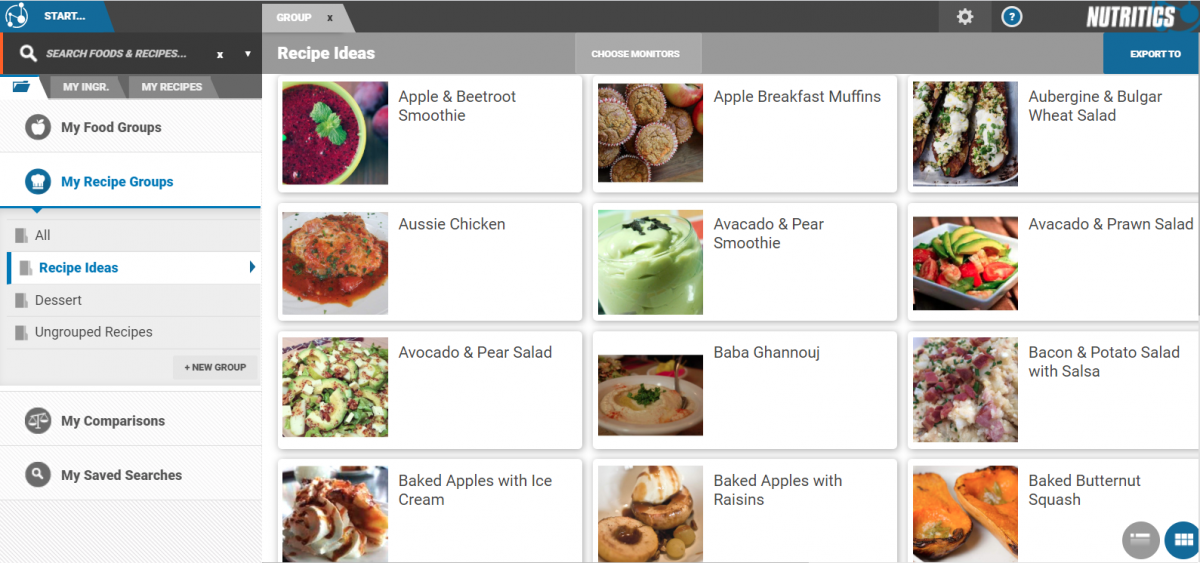 nutritics recipe ideas, nutritics recipes, nutritics meal plan